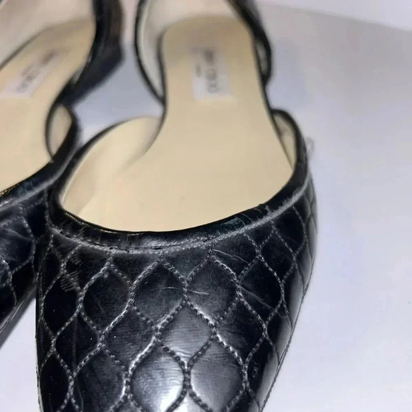 Jimmy Choo Black Leather Flats Size 40 - Picture 5 of 16